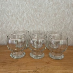 まるっこいフォルムが可愛いグラス 6個の画像