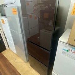  3ドア冷蔵庫  真ん中野菜室 自動霜取り ガラスドア　リサイクルショップ宮崎屋佐土原店R6.4.23