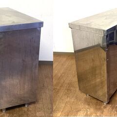 業務用 ステンレス 調理台 W80 D36 H78cm 800 隙間 引違い 扉付 作業台　キャビネットの画像