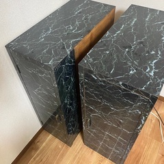 【大理石風木製大型収納箱】（その他多数出品しております。出品者ページをご覧下さい。）の画像