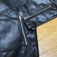 Nylaus ナイラス　ダブルライダースジャケット サイズM 合皮 ブラック の画像