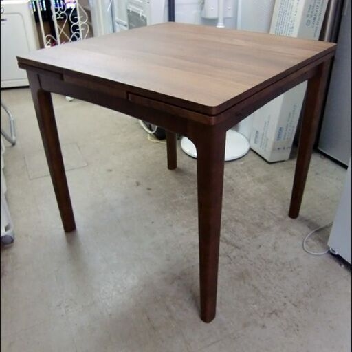 札幌限定配送/お引き取り可◆家具◆unico/ウニコ◆エクステンションテーブル/ダイニング◆2-4人用◆TRITO/トリト W750◆W75-125 D75 H72