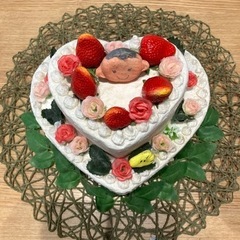 ハンドメイド　クレイケーキ　誕生日　記念日　子ども　ベビーの画像