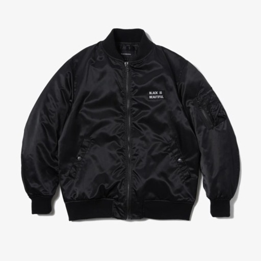 メンズ BLACK IS BEAUTIFUL DOWN BOMBER JACKET