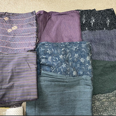 ハンドメイド普段着用着物★handmade kimono★帯obi★布地rolled cloth・・の画像