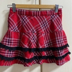 キッズ　チェックスカート