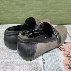 flexi 29～30.0cm スリッポン 革靴 灰色 グレーの画像