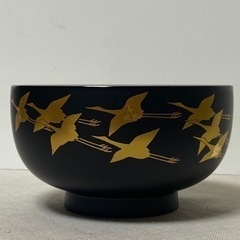 美品　漆器 金鶴 汁椀 吸物椀 煮物椀 多用椀 5客セットの画像