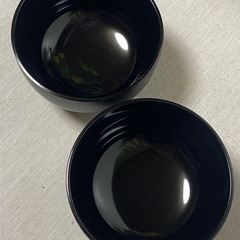 美品　漆器 金鶴 汁椀 吸物椀 煮物椀 多用椀 2客セットの画像
