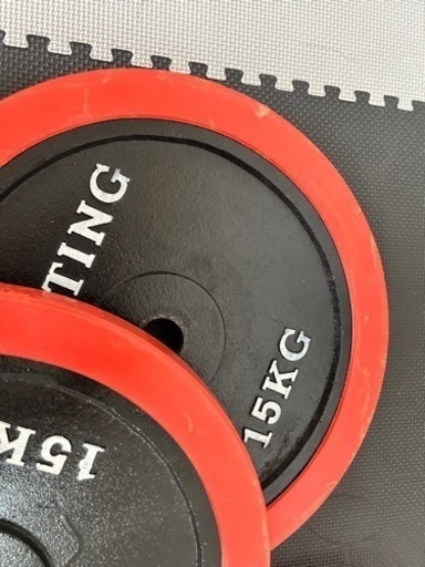 ベンチプレス バーベル セット 100kg ラバー付き ストレート バー　 フィットネス、トレーニング