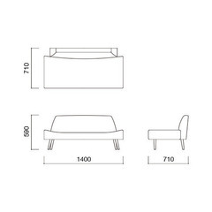 【直接引取り】IDEE AO SOFA (2) Charcoal　イデー アーオソファの画像