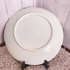1033 美品　有田焼　其泉窯　青白磁花彫　大皿　プレート　盛り皿　生活雑貨 家庭用品 ガーデニングの画像