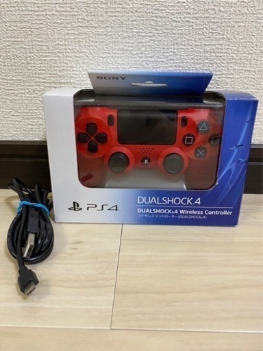 PS4 コントローラー　レッド