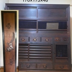 水屋箪笥、欄間、樽、古家具、他