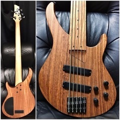 5弦フレットレスベース 美品 5弦 フレットレス ベース BASS 木目 アクティブ 音出確認済