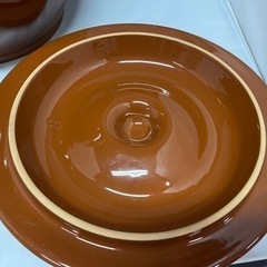 久松窯 謹製 特選 飲食物容器  丸壺 蓋付き 8号 アメ釉 常滑焼 漬物 樽 8号 日本製 かめ とこなめ 瓶 中古 保管品 ①の画像