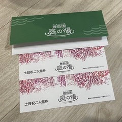 豊島園　庭の湯　土日祝　ご入館券　2枚　バーデ　天然温泉の画像