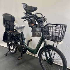 1都4県全域送料無料　業界最長12ヶ月保証　電動アシスト自転車　パナソニック　ギュットアニーズ　20インチ 子供乗せ　カーキ