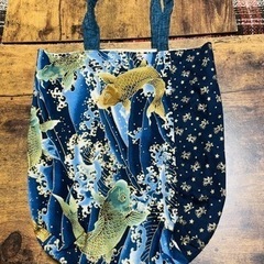 12番　鯉　和風　和柄　手さげカバン