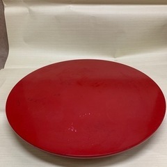 テーブル　丸テーブル　折りたたみ式　天板汚れあり　脚塗装剥がれあり　中古の画像