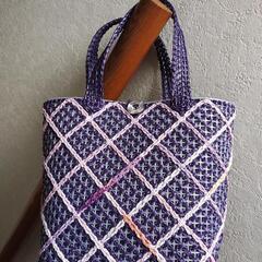 ネットに編みつけたバッグ⑤