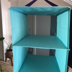 SKUBB 収納6段コンパートメント　IKEA  ③ライトブルー家具 収納家具 カラーボックスの画像