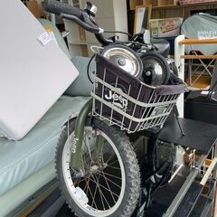 子供用自転車　No.1209　Jeep　16インチ　グリーン　補助輪あり　【リサイクルショップどりーむ荒田店】の画像