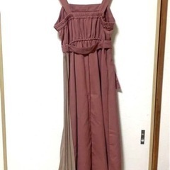 プリーツ切替 ジャンパースカート ピンクの画像