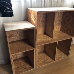 【お話し中】収納家具　ブックシェルフ2個　カントリー調の画像