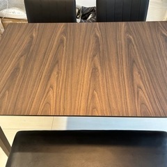 美品 家具 ダイニングテーブルセット ベンチ 4点セットの画像