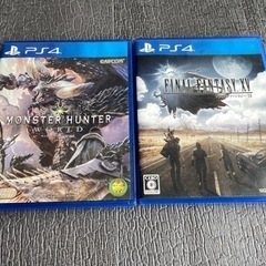【取引中】【中古】PS4+ソフト(FF15,MHW)の画像