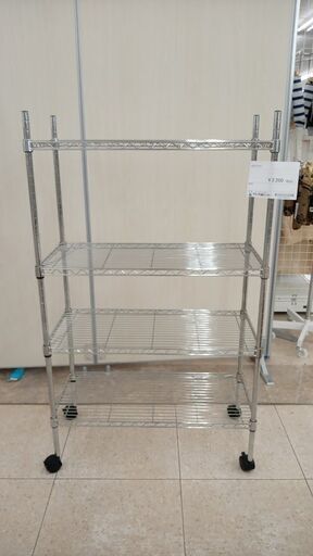 ★ジモティ割あり★  メタルラック シルバー H126×D34×W74 クリーニング済み TJ5496