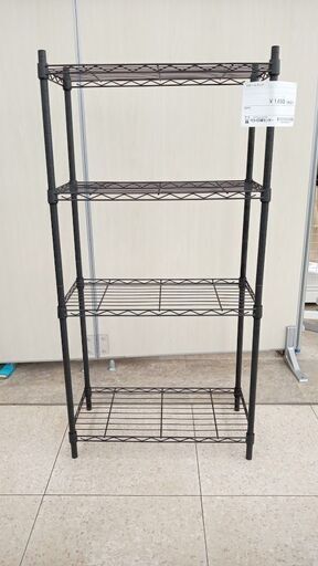 ★ジモティ割あり★  スチールラック 濃いグレー H119.5×D29×W59 クリーニング済み TJ5499