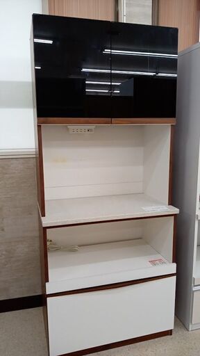 店長値引き★ジモティ割あり★ (株)堀田木工所 レンジボード ブラウン H190×D49×W80 クリーニング済み TJ5503