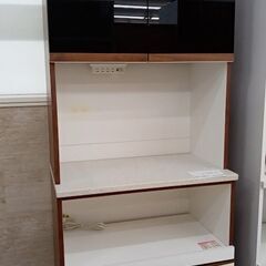 店長値引き★ジモティ割あり★ (株)堀田木工所 レンジボード ブラウン H190×D49×W80 クリーニング済み TJ5503