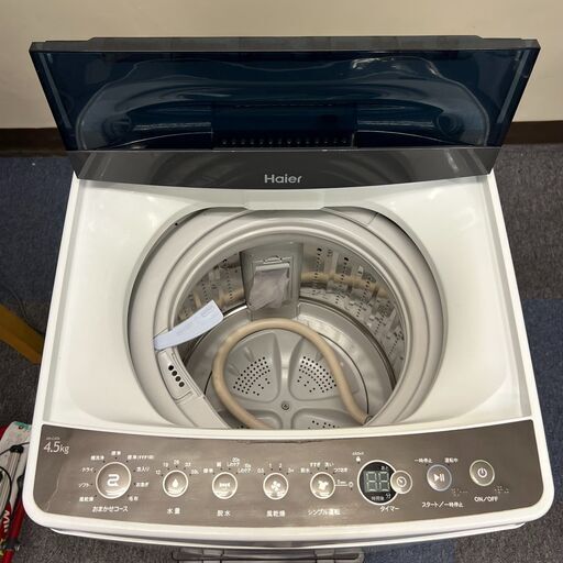 【稼動品】Haier ハイアール 全自動電気洗濯機 JW-C45A 39L 生活家電 2018年製 ホワイト 中古