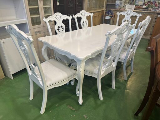 【愛品館八千代店】Y-KAGU　マノンロココ　ダイニング7点セット