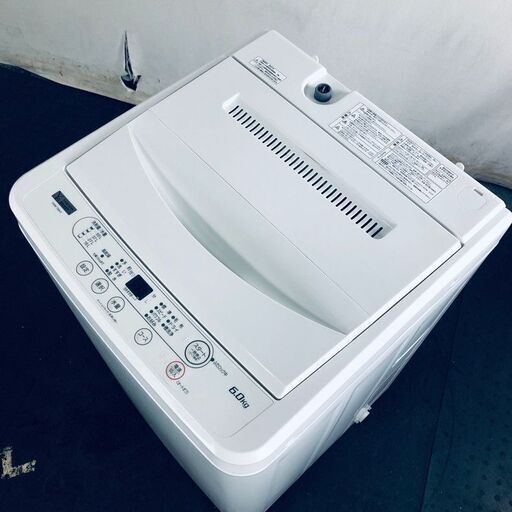 ID:se10670 ヤマダ電機 YAMADA 洗濯機 一人暮らし 中古 2021年製 全自動洗濯機 6.0kg ホワイト 送風 乾燥機能付き YWM-T60H1  【リユース品：状態B】【送料無料】【設置費用無料】