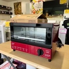 【未使用品‼️】日立 2021年製 オーブントースター 調理家電 レッド♪の画像