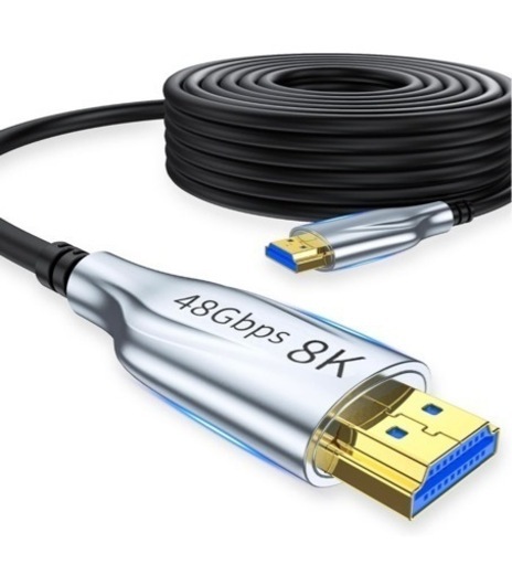 8K 光ファイバーHDMIケーブル HDMI 2.1 ケーブル 48Gbps ウルトラ高速 4K@120Hz/8K@60Hz 15m