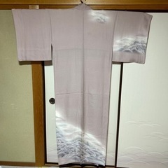 山水付け下げ　汚れ有りの画像