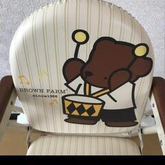 2way式　ベビーチェア　テーブル付き　クマさん柄の画像