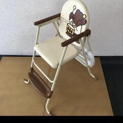 2way式　ベビーチェア　テーブル付き　クマさん柄の画像