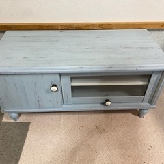 決まりました　
テレビ台　水色　かわいい　ダメージ柄　0425-3の画像