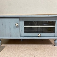 決まりました　
テレビ台　水色　かわいい　ダメージ柄　0425-3の画像