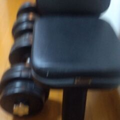 ダンベル18kg×二個、トレーニングベンチの画像