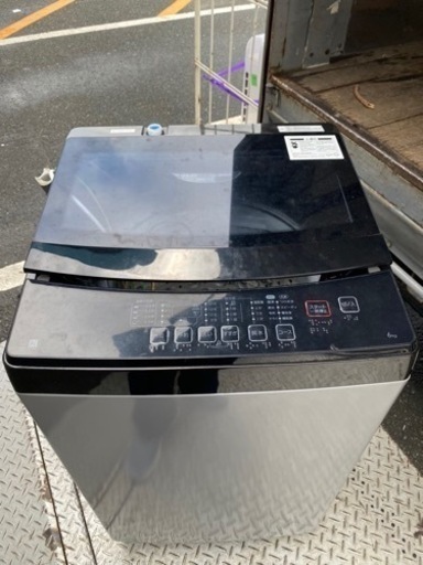 福岡市内配送設置無料　2022年式　NITORI ニトリ NTR60BK 6.0kg 全自動洗濯機 ガラスフタ