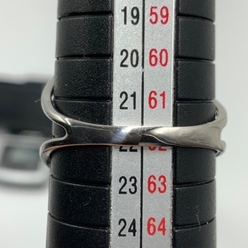 K18 18金　ダイヤモンドリング　指輪　3.5g 約22号　ダイヤ 0.16ct