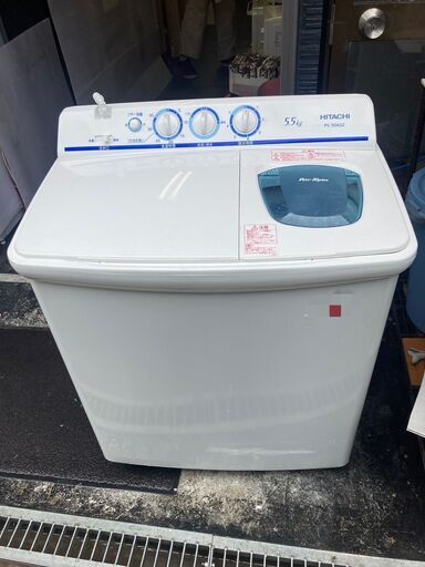 ☆中古￥10,800！HITACHI　5.5kg洗濯機　家電　2020年製　PS-55AS2型　幅76㎝ｘ奥行45㎝ｘ高さ93㎝　【BD190】