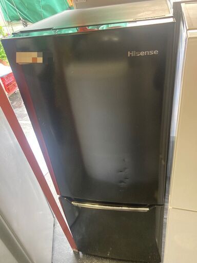 ☆中古￥7,800！Hisense　150㍑2ドア冷蔵庫　家電　2019年製　HR-D15CB型　幅48㎝ｘ奥行60㎝ｘ高さ123㎝　【BD192】